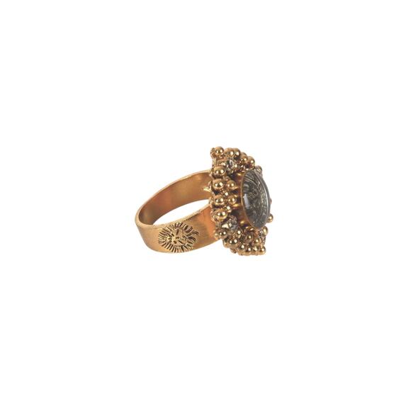 VIRGINS SAINTS & ANGELS VSA Petite Cloister San Benito Ring Gold Size 7 - Picture 3 of 9